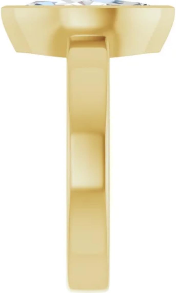 3 CT Marquise Cut Lab Grown Diamond Ring for Men Bezel-Set | 14K Solid Yellow Gold | VVS1-2/E-F, IGI Certified Solitaire Wedding Ring for Him | Size 4-12 - Image 5