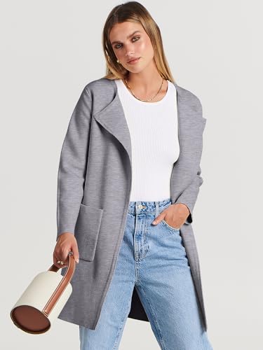 Image of ANRABESS Womens Cardigan Sweater Open Front Knit Long Coatigan Dressy Casual Jacket Coat 2026 Fall Outfits Classy Clothes
