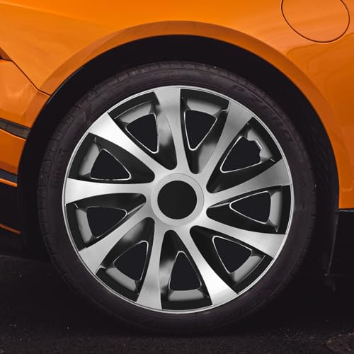 Radkappen 15 Zoll Nrm Draco CS PRO Radblenden 4 Stück Black Radzierblenden (15 Zoll)