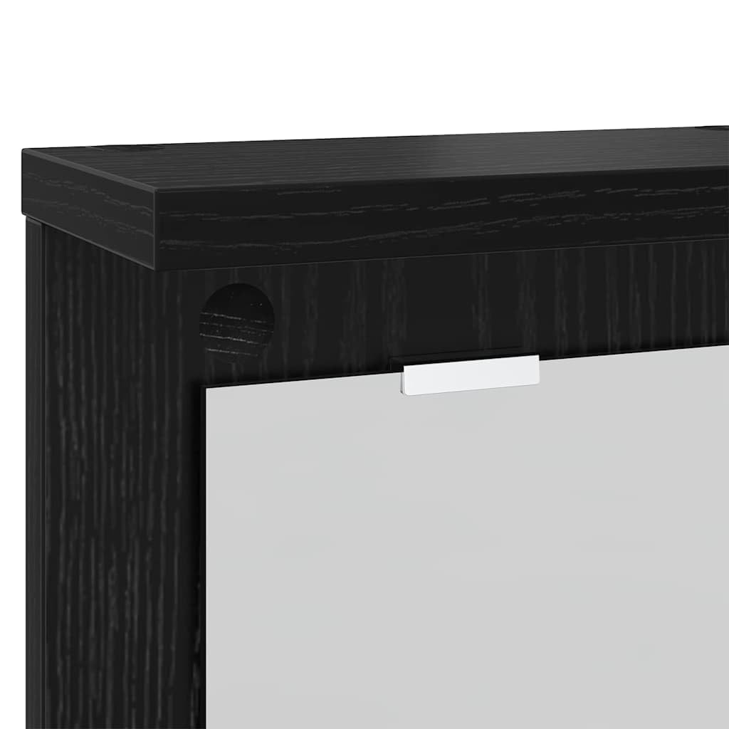 Perchero de pared con estante, color negro, efecto roble, 85 x 45 cm, diseño moderno, soporta hasta 20 kg, para pasillo, dormitorio, cocina