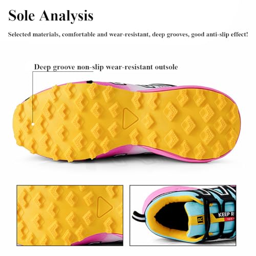 Hiking Shoes Women Men, Comfort Outdoor Sneakers, Breathable Lightweight Non-Slip Slip-On Hiking Sneakers4