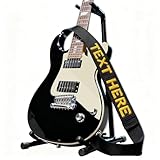 HICUSX - Correa de guitarra personalizada con nombre, correa de guitarra personalizada para bajo guitarra eléctrica y...