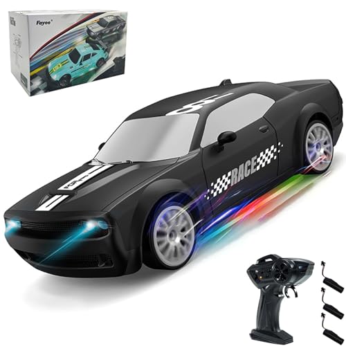 Hylukon Ferngesteuertes Auto, 1:20 RC Drift Car 2,4G mit Lichtern und Austauschbaren Reifen - Langsame Ausdauer RC Auto