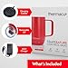 Thermacup Self-Heating Temperature Controlled Coffee Mug with Lid, Led Electric Smart Cup, 3 Custom Heat Settings, Auto/Off Feature, Keeps Liquids Warm, Sip Smarter (Cherry Red – 14 oz).