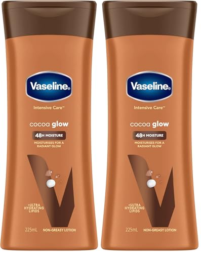 Vaseline Intensive Care Cocoa Glow Body Lotion 225 ml (Pack of 2)