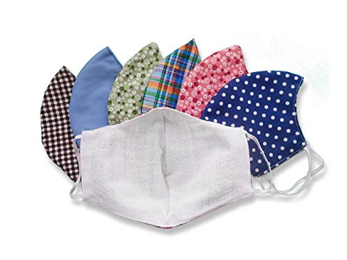 Hope Love Shine Face Masks W/Adjustable Ear Loops & Filter Pocket - Reusable, Washable Cloth Fabric Face Masks For Women, Men, Adult (Well Mixed 5 Pcs) #TOP4