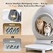 78L Katzenklo Selbstreinigend, Automatisches Katzenklo mit Trittbrett, APP-Steuerung, UV-Sterilisation, Mehrfacher Sicherheitsschutz mit Sicherheitssensor, Große Fassungsvermögen, für Mehrere Katzen