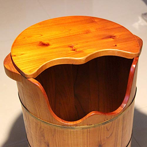 Tina de madera para pies spa con tapa miniatura 7