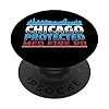 Chicago Protected, Med Fire PD für Chicago Fans PopSockets mit austauschbarem PopGrip