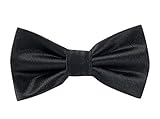 The Tie Bar 100% Silk Solid Satin Black Pre-Tied Bow Tie