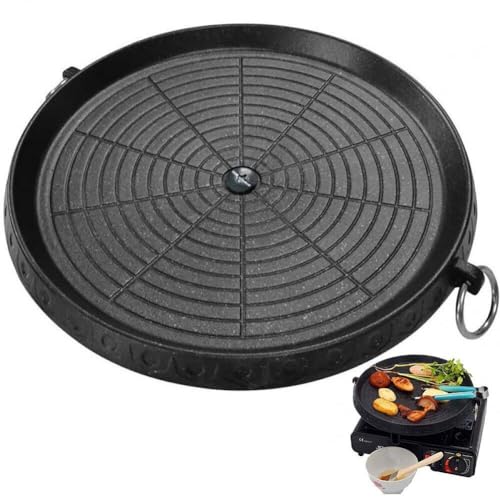 Poêle à gril coréenne antiadhésive ronde portable spéciale barbecue