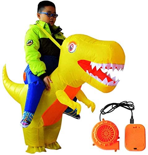 Adults Children Inflatable Riding Dinosaur Costume Masquerade Cosplay Clothes,Halloween Theme Party Role Play Outdoor Performance Props