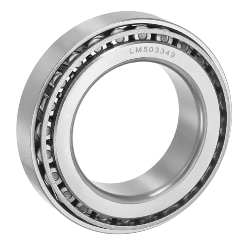 sourcing map LM503349/10 Ensemble de roulements à rouleaux coniques et coupelles, alésage de 4,6 cm x 7,5 cm de diamètre extérieur x 2 cm d'épaisseur, ensemble de roulements coniques en acier chromé