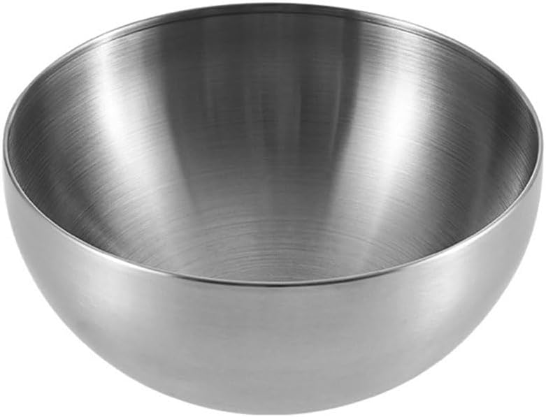 Stainless Steel Mixing Bowls, Kitchen Bowls Safe for Cooking Mixing Eggs or Baking Food Bread, Salad, Meat or Cake Great Mixer for Home (Size:20cm,Color:Silver)