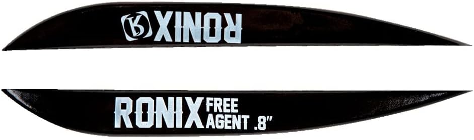 Ronix 0.8 in Free Agent Wakeboard Fin 2 Pack, Black
