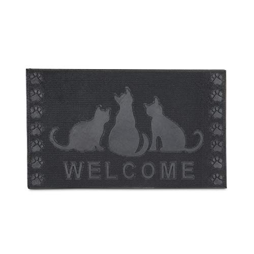 Relaxdays 10020200 Paillasson tapis de sol antidérapant en caoutchouc chats résistant neige pluie...