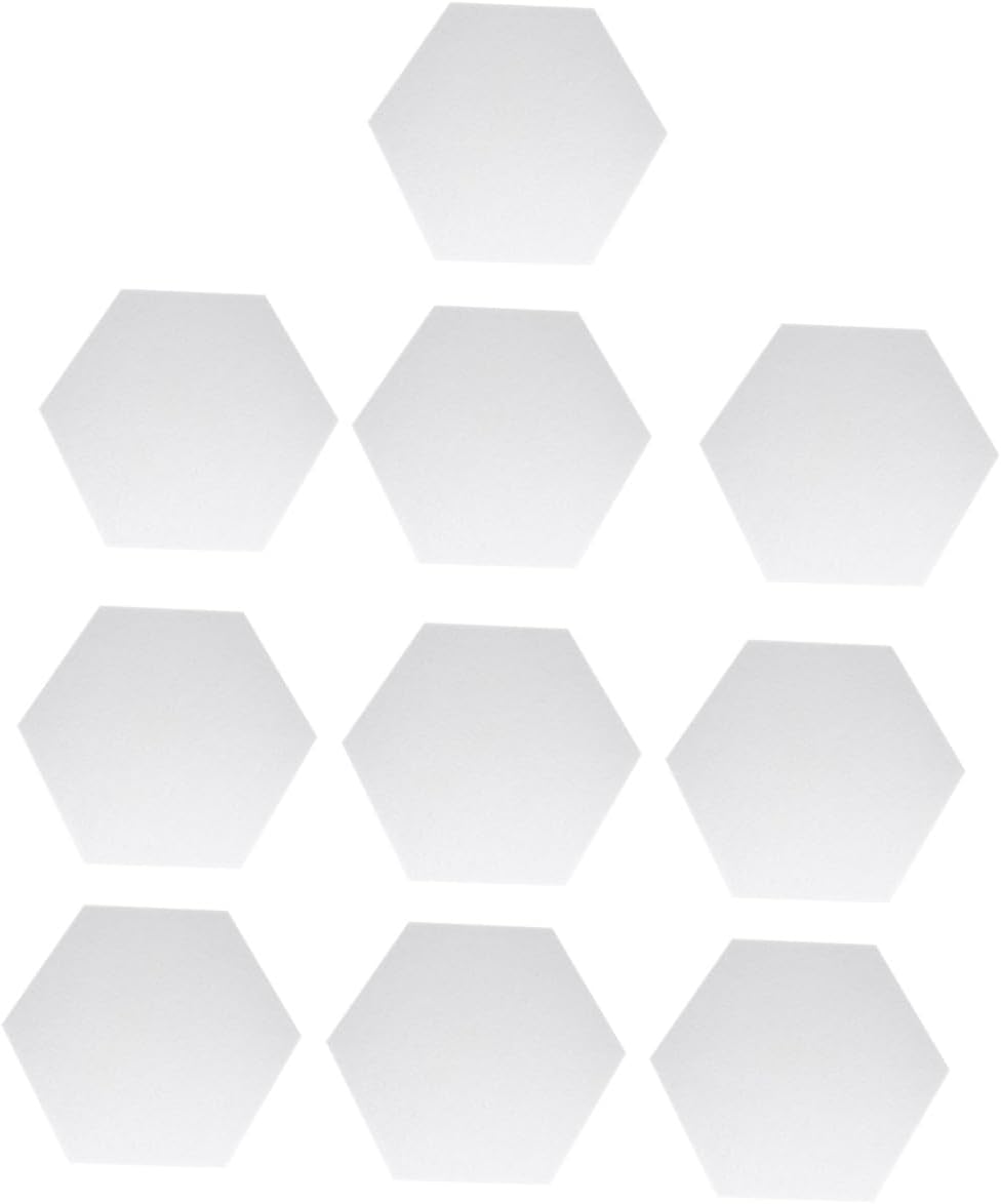 ARTIBETTER Picture Display Board 10pcs Hexagon Felt Bulletin Board Felt Wall Sticker for Classroom