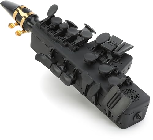 Image of Travel Sax 2 (Black) - Compact Digital Saxophone for Silent Practice Anywhere | Lightweight Electronic Sax with Real Alto Mouthpiece, Built-in Speaker, Bluetooth MIDI /Audio, USB-C, 70+ Internal