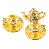 Entdecke die Magie der Winzigen Teetassen für Wichtel – Klein, aber oho! 6 DIYEAH Mini-teetassen Aus Metall Miniatur- Winzige Teetassen Mini- Aus Metall Miniatur- Aus Winzige Aus Dekorative Tee Tasse Zubehör Für Puppenhaus
