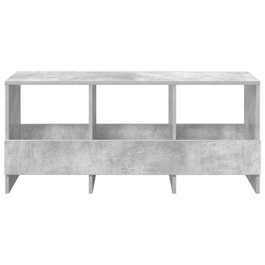 Banc de rangement avec porte-revues en bois gris