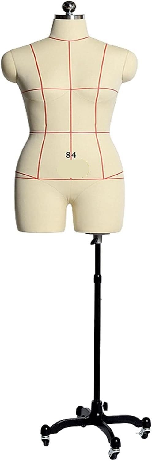 Plus Size Female Dress Form Mannequin for Sewing, Adjustable Dressmakers Dummy Stand(Small)