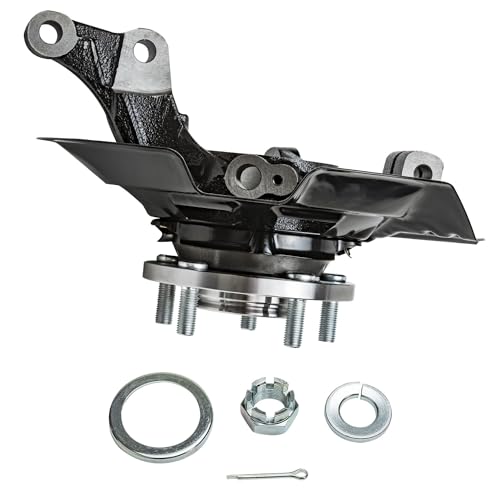Image of Detroit Axle - 2.0L Front Right Steering Knuckle for Hyundai 2011 Sonata [Sport Suspension], Passenger Side Steering Knuckle & Wheel Bearing Hub Assembly Replacement