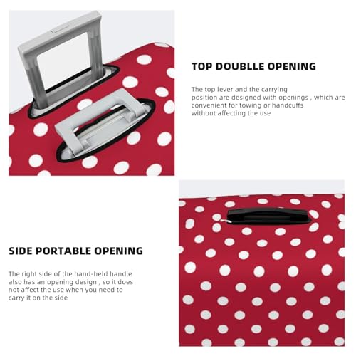 polka dotted retro Travel Luggage Covers - Elasticity Suitcase Covers Protector for Luggage 18-32 Inch4