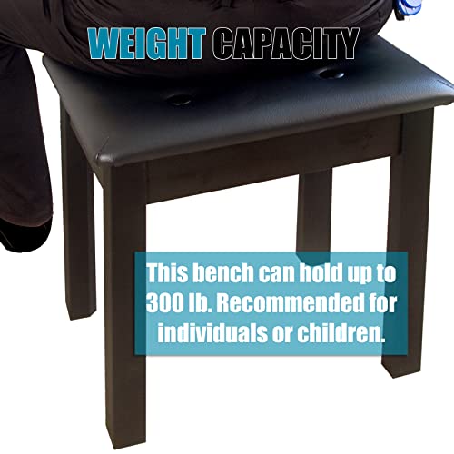 Gleam Keyboard Bench - Padded Hardwood Piano Bench For Children Or Single Use With Storage Compartment #TOP5