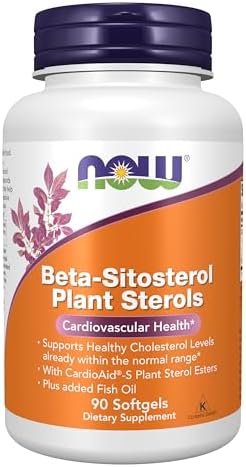 Now Foods Beta-Sitosterol Plant Sterols, 90 SOFTGELS