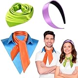 4Pack Halloween Cosplay Costume Accessories Set Including Purple Headband for Women for Fancy Dress Up Supplies