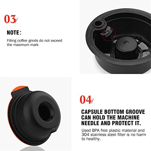 Reusable Coffee Capsules, Compatible with Bosch Tassimo Machines,Refillable Coffee Filter,Coffee Pods with Readable Barcode (220 ML)