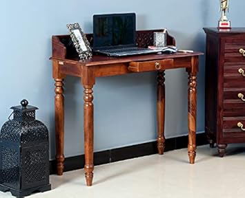 Furniselan Solid Wood Multipurpose |Table for Students|Reading Table| Writing | Students Office Desk Computer Table | Wooden Laptop Table | Work from Home Table | Study from Home Table (Maple Finish)