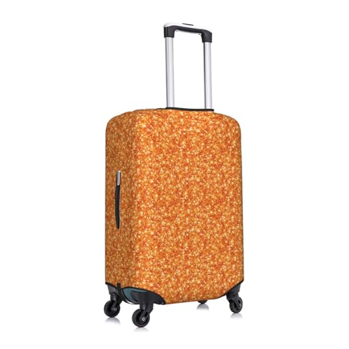 Orange Glitter Lightning Luggage Cover Protector Anti-Scratch Washable Fits 18-32 Inch Luggage-X-Large3