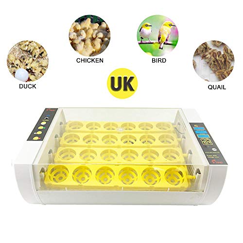 lesgos 24 Egg Incubator, Digital LED Display Egg Incubator with Automatic Egg Turning, Temperature & Humidity Control Poultry Hatcher for Chickens Ducks Goose Birds Quail