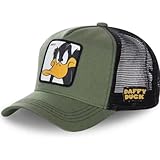 Mesh Back Snapback Trucker Hat for Men & Women Embroidered Golf Baseball Caps Cartoon Rabbit Mouse Duck Dog Cat Color7