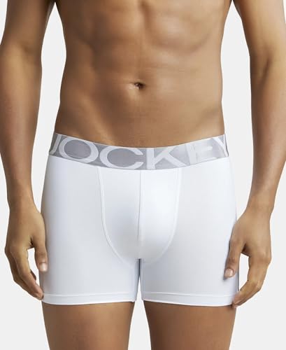 Image of Jockey IC28 Men's Tactel Microfiber Elastane Stretch Solid Trunk with Moisture Move Treatment (Pack of 2)