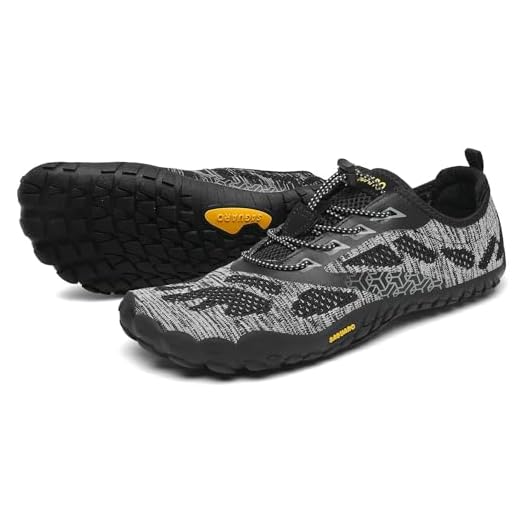 SAGUARO Hombre Mujer Barefoot Zapatillas de Deporte Minimalistas de Trail Running Fitness Gimnasio Caminar Zapatos Descalzos para Correr en Montaña Asfalto Escarpines de Agua, Negro, 43 EU