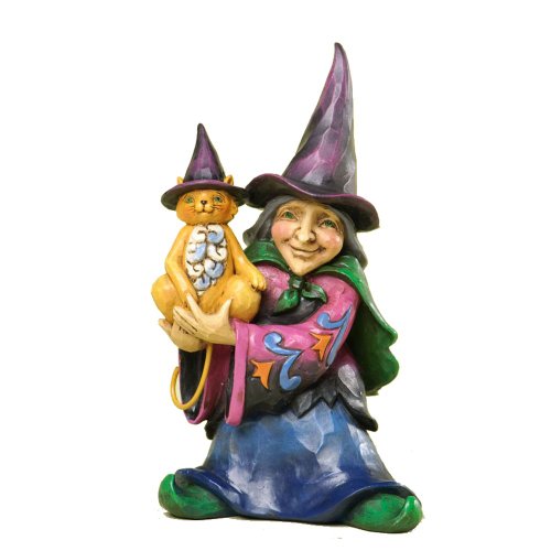 Jim Shore for Enesco Heartwood Creek 4.25-Inch Witch Figurine, Mini