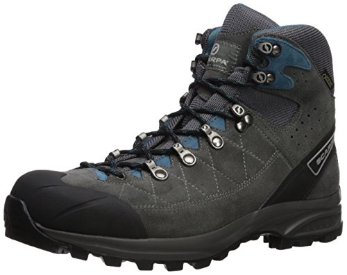 SCARPA Men's Kailash Trek GTX Hiking Boot, Shark Grey/Lake Blue, 44.5 Regular EU (US M 11, UK 10 US)