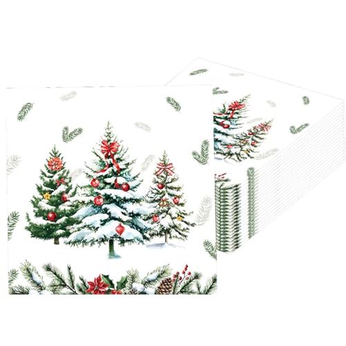 Gleemix 20 Stück Weihnachtsbaum Servietten Weihnachten, Christmas...