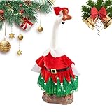 Holiday-Themed Elegance: Porch Geese Costume adds a decorative touch to any porch or yard through its bold bow element, delivering festive charm with red and green shades, enhancing curb appeal while creating a joyful ambiance for family and visitors to enjoy