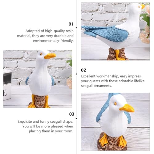 Figurines mouette résine pour égayer un bureau ou décorer un mini paysage végétal