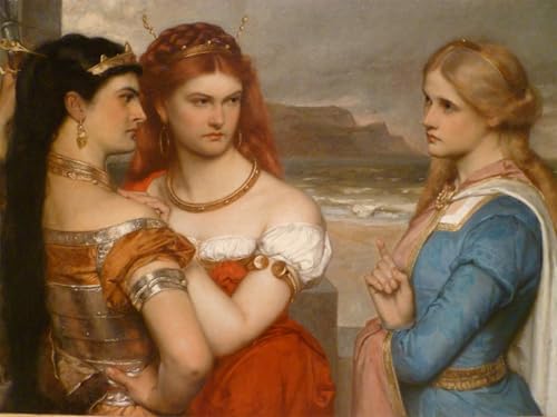 Tableau Gustav Pope les Trois Filles du Roi déco chambre
