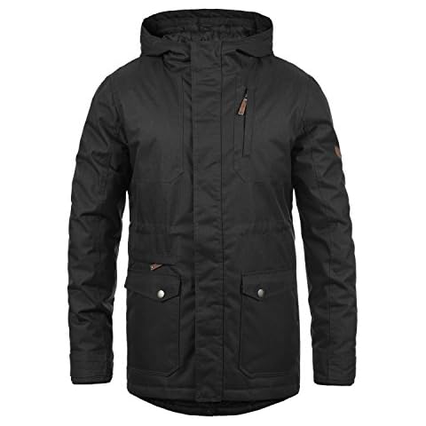 !Solid Bello Long Herren Winter Jacke Parka Mantel Lange Winterjacke gefüttert mit Kapuze Cover