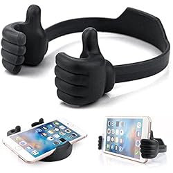 Apoya Celular Kinizuxi Pulgares hacia Arriba Soporte Móvil Mesa, Flexibles Soporte Teléfono Phone Stand, Soporte Universal para iPhone14/13/12/11,Samsung, Xiaomi,Huawei,Smartphone,iPad Mini Y más(Negro)
