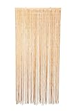 TACHILC Boho Wood Beaded Door Curtain, Handmade Bamboo Bead Curtain for Doorway, Closet & Room Divider, Natural Home Decor, 35.5 x 78 in