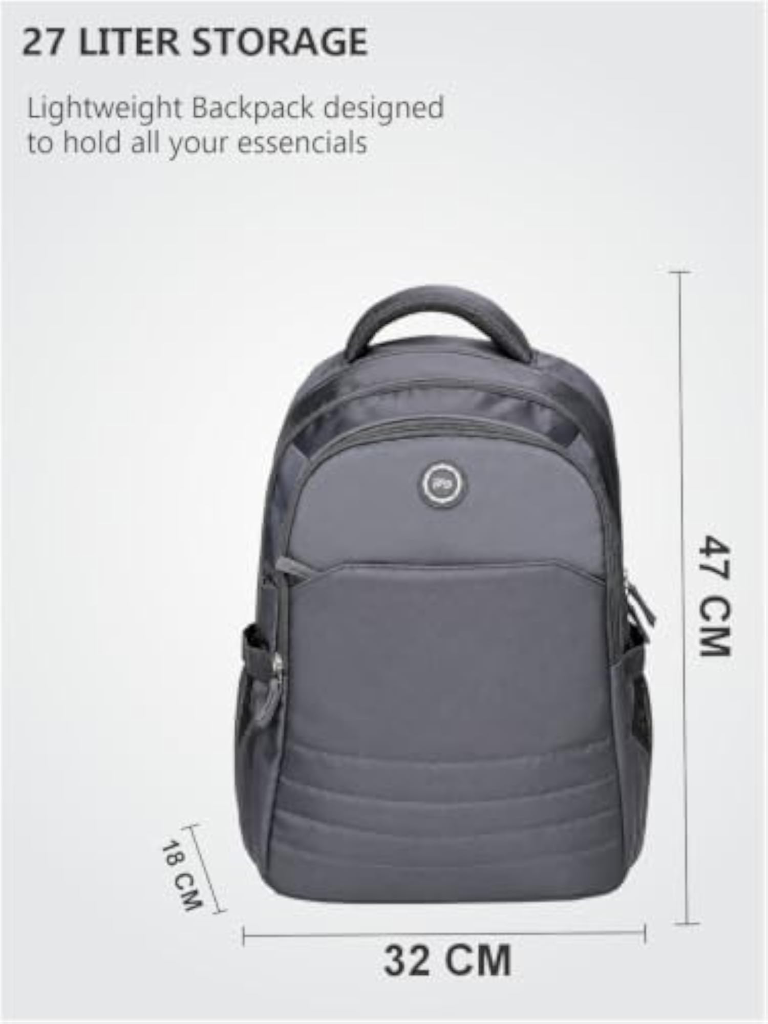 Water Resistant Solid Casual Backpack with Compartments