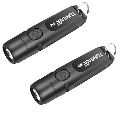 Image of S15 Rechargeable Keychain Flashlight 2PCS, 650 Lumens Super Bright EDC Mini LED Flash Light, Portable Pocket Light for Emergencies, Hiking, Outdoor, Daily Use