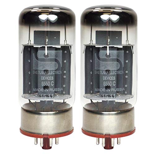 Brand New Current Matched Pair Svetlana 6550 / 6550C (KT88) Reissue Vacuum Tubes