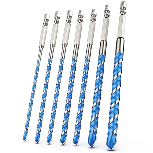 7-Piece Carbide Masonry Drill Bit Set